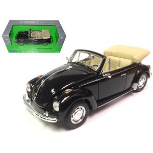 Volkswagen Beetle Convertible Black 1/24 Diecast Model Car by Welly - 1 of 4
