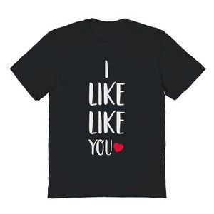 Rerun Island Men's I Like Like You Short Sleeve Graphic Cotton T-Shirt - 1 of 3