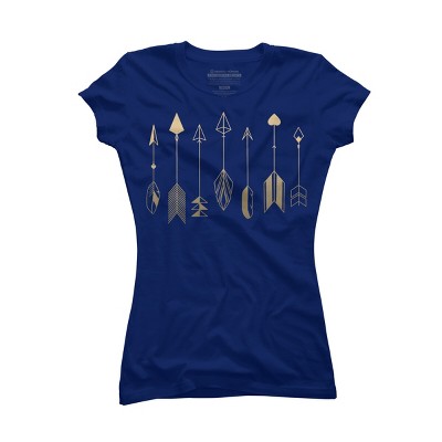Junior's Design By Humans Be Brave Little Arrow (gold) By staceyroman T-Shirt