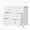 3 Drawer Dresser for Bedroom, Wooden Chest of Drawers with Gold Handles, Media Console Table TV Stand, Freestanding Closet Dresser for Living Room - 2 of 4