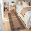 Area Rugs Modern Bordered Rug Easy Jute Rug Non-Slip Low Pile Indoor Outdoor Rugs for Living Room Patio Backyard - 2 of 4