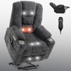 NicBex Recliner Chair Power Lift Chair with USB Ports Message Chair with Heating Oversized Recliner with Cup Holders for Living Room - 3 of 4