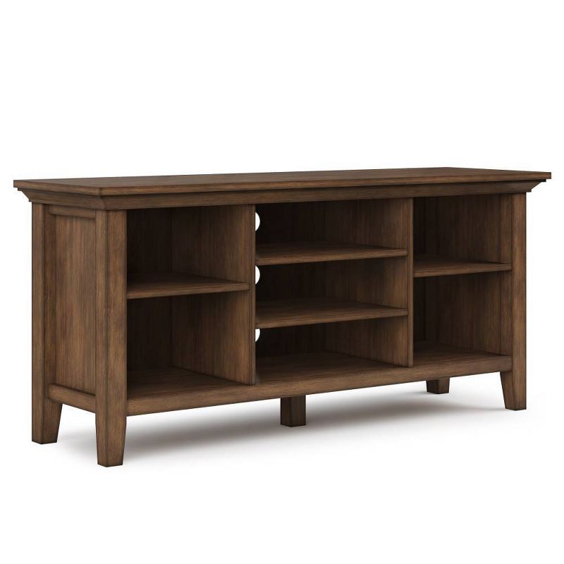 Mansfield Open Shelves TV Stand for TVs up to 55&#34; Rustic Natural Aged Brown - WyndenHall, 1 of 9