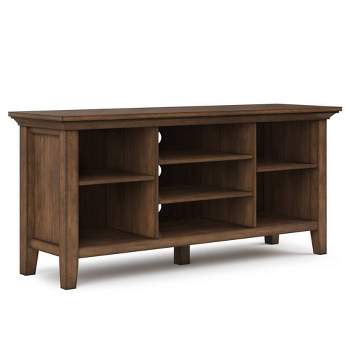 Mansfield Open Shelves TV Stand for TVs up to 55" Rustic Natural Aged Brown - WyndenHall