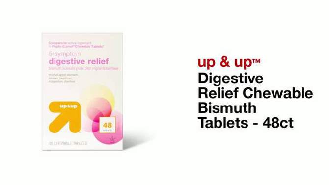 Digestive Relief Chewable Bismuth Tablets - 48ct - up &#38; up&#8482;, 2 of 6, play video