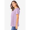 Roaman's Women's Plus Size Ultimate Swing Tee With Keyhole Back - 4 of 4