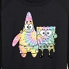 Women's - SpongeBob SquarePants - SpongeBob and Patrick Tie Dye Lightweight French Terry Wide Neck Long Sleeve Graphic Shirt - 2 of 4