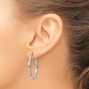 Black Bow Jewelry 2.5mm Sterling Silver, Twisted Round Hoop Earrings, 30mm (1 1/8 In) - 3 of 4