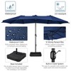Yaheetech 15ft Twin Patio Parasol Outdoor Umbrella Market with Crank - 4 of 4