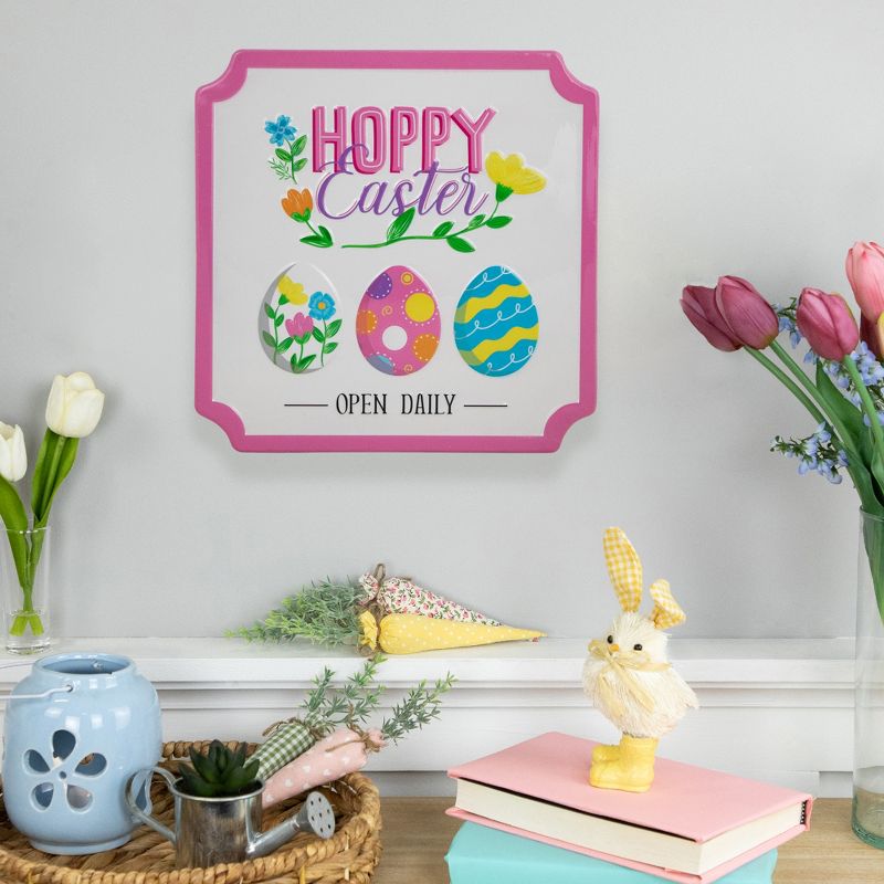 Northlight Hoppy Easter Open Daily Metal Wall Sign - 9.75", 2 of 8