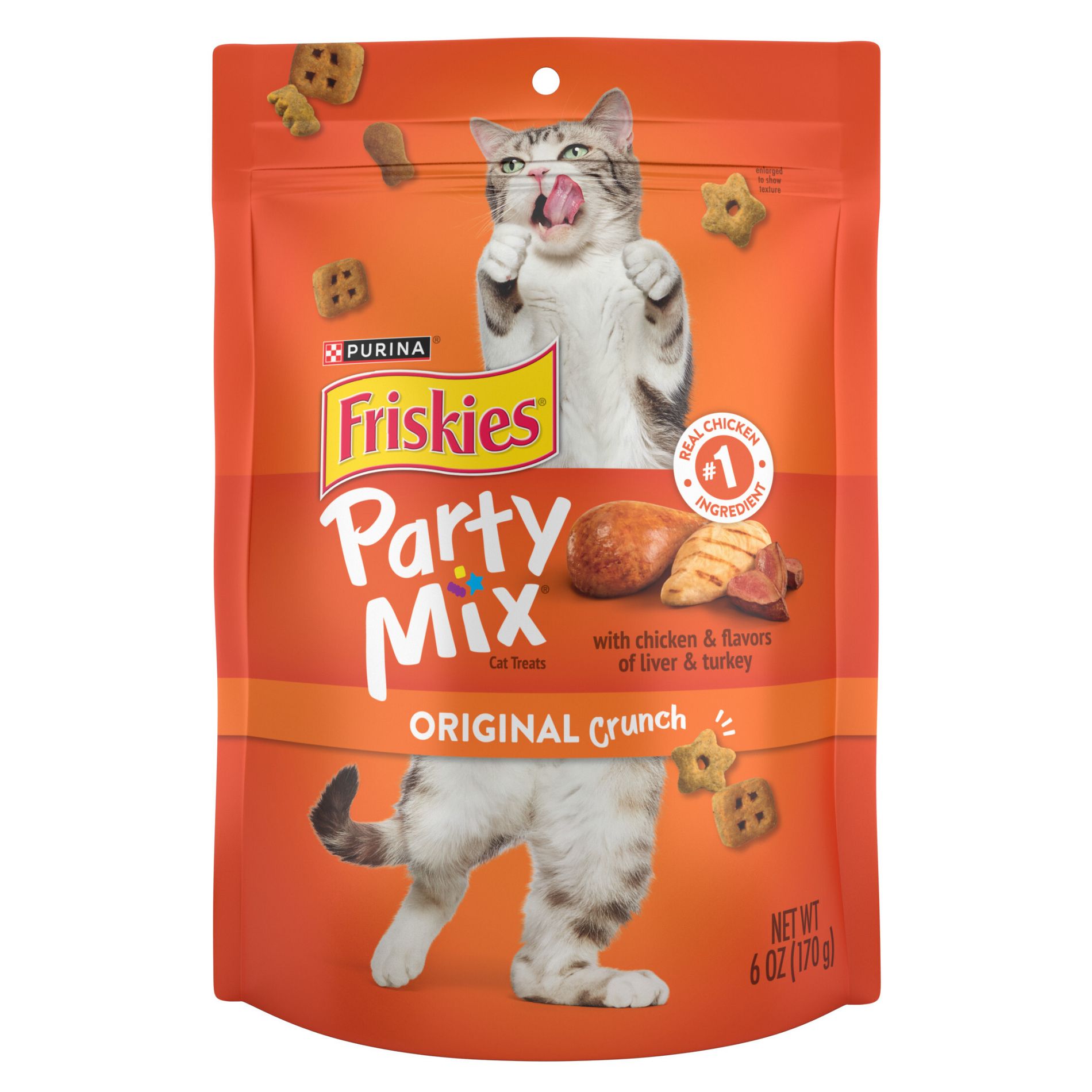 Purina Friskies Party Mix Original Crunch Chicken Cat Treats
