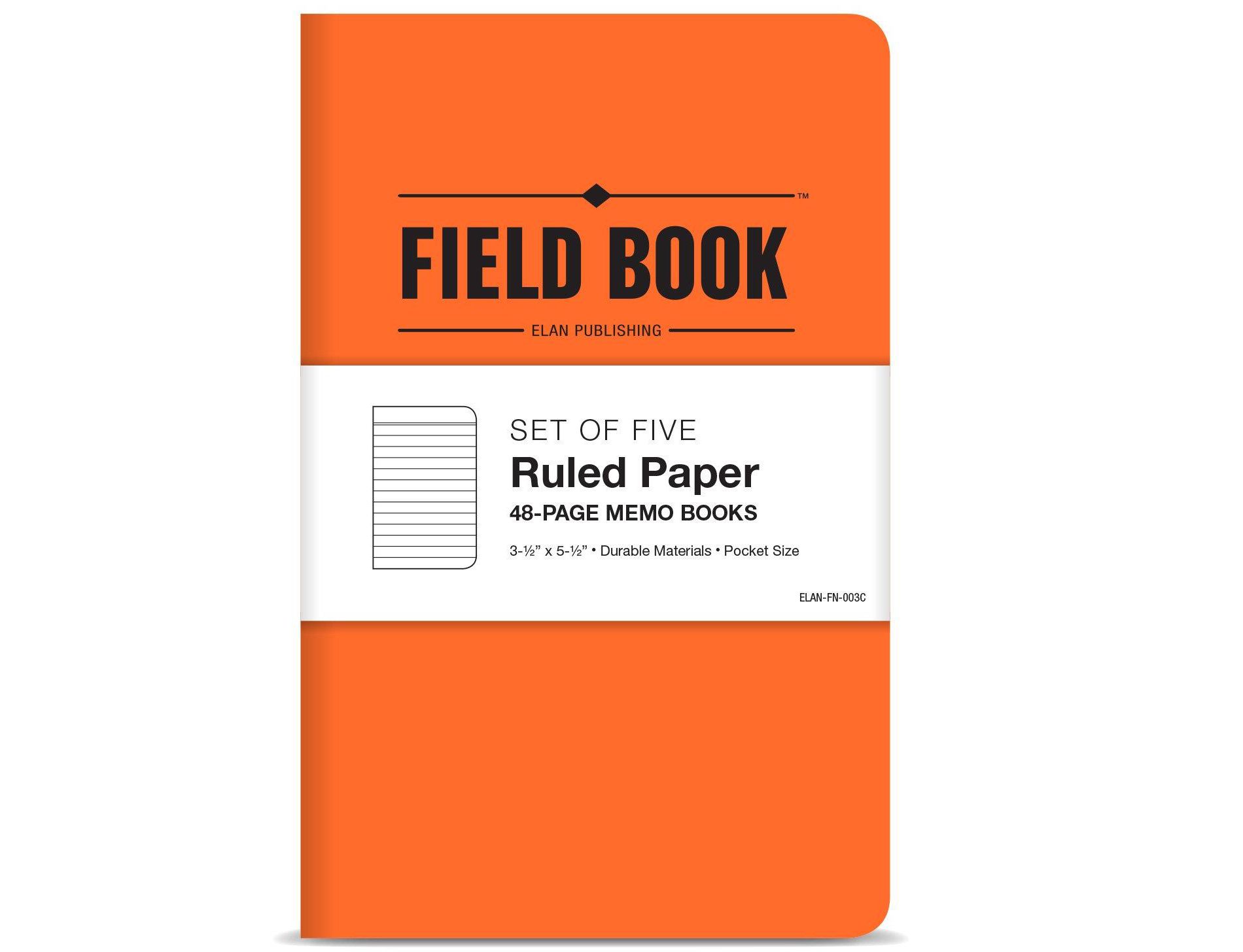 Elan Publishing Company Mini Field Book Set - Line Text / Orange Cover