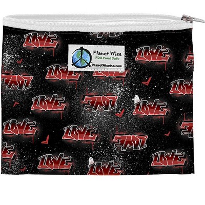 Planet Wise Reusable Zipper Sandwich Bag - Wild Thing, Black