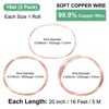 Unique Bargains Soft Pure Copper Jewelry Making Wire 16FT 3 Rolls - 3 of 4