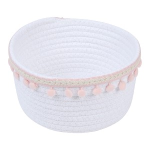 REGALWOVEN Odorless Cotton Rope Handcrafted Compact Size Open Storage Bins 8.1*3.7in 1 Pc - 1 of 4