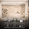 Keonjinn Smart LED Bathroom Vanity Wall Mirror, 3 Color Temperatures Dimmable, Frontlit & Backlit, Dimmable, Acrylic Edge, Anti Fog, Radar Sensor - 2 of 4
