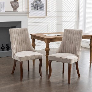 NicBex Set of 2 Upholstered Dining Chairs,Armless Chairs with Solid Wood Legs,Accent chair for Home,Kitchen,Living Room,Restaurant - 1 of 4