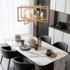 27" Modern Golden Geometric 8-Light Chandelier ¨C Industrial Metal Pendant Light Fixture for Living Room, Dining Room, or Kitchen (Bulb Not Included) - 2 of 4
