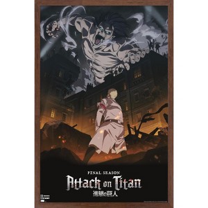 Trends International Attack on Titan: Season 4 - Key Visual 1 Framed Wall Poster Prints - 1 of 4