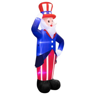 Giant 20ft Inflatable Uncle Sam in Red, White, and Blue