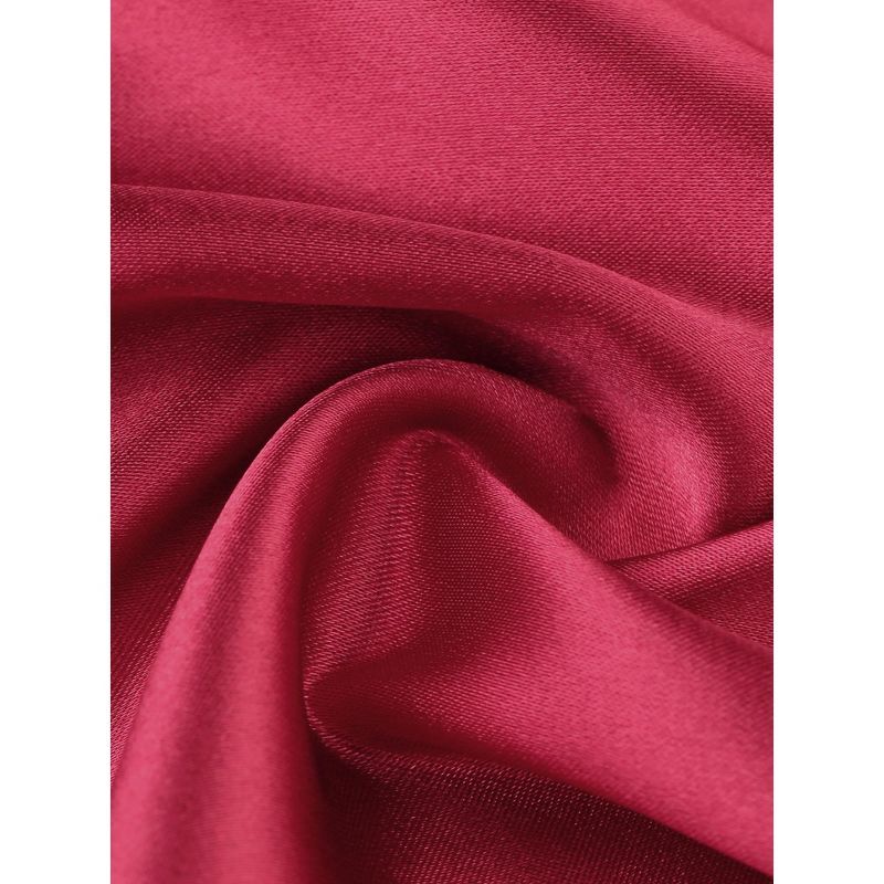 cheibear Women's Satin Sliky Sleeveless Cami Back Sleepwear with Shorts Lounge Pajamas Set, 5 of 6