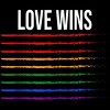 Adult Design By Humans Pride Love Wins Ink Stripes By Belugastore T-Shirt - 2 of 2