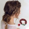 Unique Bargains Christmas Hair Rope Snowman Bell for Christmas Red Green 1 Pc - 2 of 4