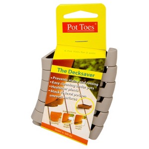 Pot Toes 0.5 in. H Gray Plastic Plant Stand (Case of 24) - 1 of 1