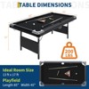 7 Ft Billiards Table,Portable Foldable Pool Table,Pool Tables for Full Size,Includes Full Set of Billiard Balls,Cues,Chalk&Brush for Family Game RooM - 3 of 4