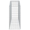 vidaXL Galvanized Iron Arched Gabion Basket - Durable, Corrosion-Resistant Outdoor Stone Cage Retaining Wall for Garden Decor - 4 of 4
