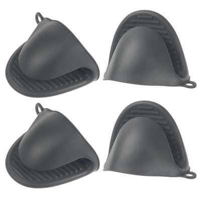 Unique Bargains Thickened Mini Oven Gloves Rubber Oven Mitts Pinch Rubber Pot Holder 4 Pcs