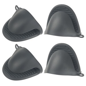 Unique Bargains Thickened Mini Oven Gloves Rubber Oven Mitts Pinch Rubber Pot Holder 4 Pcs - 1 of 4