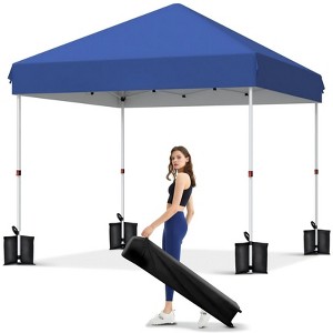 ODK Pop Up Canopy - Beach Tent with One Push Setup, 210d Oxford Fabric - Waterproof & UPF 50+, Outdoor Sun Shade Gazebo for Parties, Camping - 1 of 4