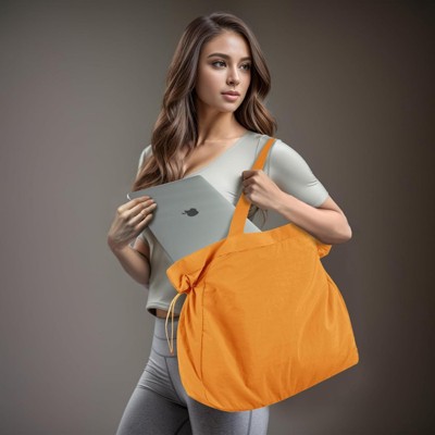 FATMOON Side-Cinched Weekender Shopper Tote Bag, Large Yoga Tote Bag for Women, Shoulder Gym Tote, Nurse Essential for Work