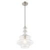 Livex Lighting Art Glass 1 - Light Pendant in  Brushed Nickel - 4 of 4