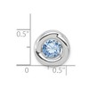 Black Bow Jewelry Platinum Plated Sterling Silver & CZ Circle Slide Pendant, 13mm - 2 of 3
