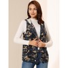 INSPIRE CHIC Women's Camo Drawstring Waist Hooded Cargo Vest with Pockets - 3 of 4