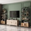 Arched Bookshelf, Bookcase with Doors Storage, 71.5 Inches Tall Industrial Book Shelf with Sturdy Metal Frame and Quality Boards - 2 of 4