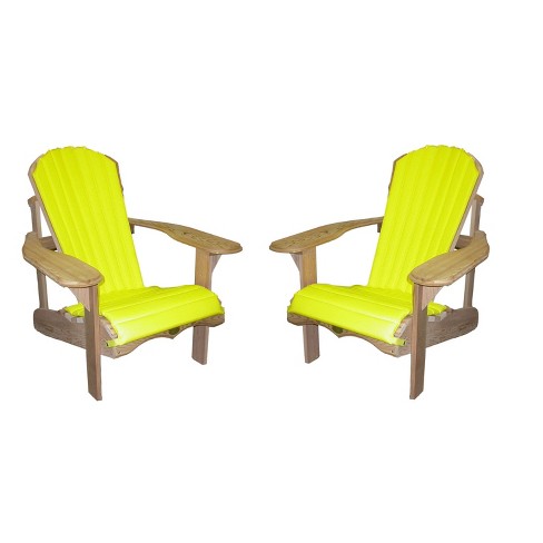 2pk Pine Patio Adirondack Chair Yellow W Unlimited Target