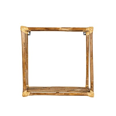 Square Wall Shelf Natural Cane by Foreside Home & Garden
