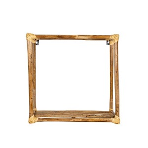 Square Wall Shelf Natural Cane by Foreside Home & Garden - 1 of 4