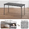 20.07"x47.24" Rectangle Folding Table, Card Table with Anti-Slip Feet Caps, Scratch & Stain Resistant, Collapsible Legs Portable - 4 of 4