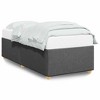 vidaXL Twin XL Upholstered Bed Frame - Dark Gray Fabric Bedstead with Slats for Bedroom - 3 of 4