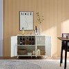 NicBex Large Capacity Sideboard Cabinet with 3 Doors,Modern Kitchen Buffet Cabinet with Removable Shelves for Dining Room,Living Room,White - 4 of 4