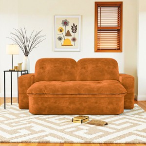 VASIP 2-in-1 Convertible Modular Sofa Bed - Memory Foam Mattress, Space Saving for Living Room, Bedroom, Apartment,No Assembly Required - 1 of 4