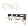 Chic Crate - Hamburg 52" Mid-Century Media Board w/ 3-Tier Shelving & Lift-Up Storage - Engineered Wood TV Stand w/ Tapered Legs for Living Room/Study - 2 of 4