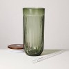21oz Fluted Glass Tumbler with Wood Lid - Hearth & Hand™ with Magnolia - 3 of 4