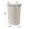 Mind Reader 2pk 60L Premium Wicker Look Slim Hamper - 3 of 4
