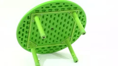 Green 33" Round Plastic Adjustable Height Activity Table