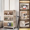 VYNXARIA 19.69" Side Wide Folding Storage Cabinet,3 Tiers - 4 of 4